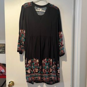 Anthropologie Black/Floral Dress